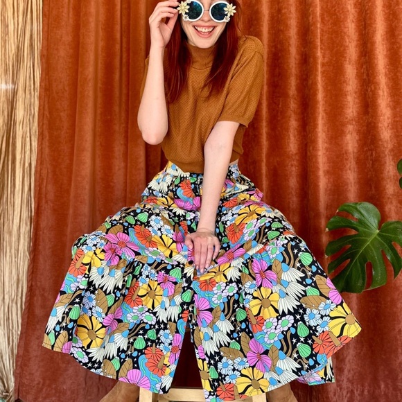 Nooworks Cosmic Flowers Prairie Skirt - Picture 2 of 4
